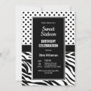 Search for zebra patterns invitations Black and white