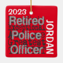 Search for police officer christmas tree decorations Retired