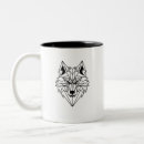 Search for geometric animal design mugs Wolf head
