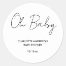 Search for elegant black and white stickers Baby shower