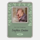 Search for silver baby first christmas tree decorations Girl