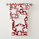 Search for red white christmas bath towels Stars