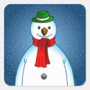 Search for snowman square stickers Winter