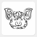 Search for white pig stickers Black and white