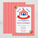 Search for big top circus tent invitations Red