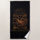 Search for house of the dragon beach towels Fire and blood