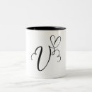 Search for monogram v mugs Black and white