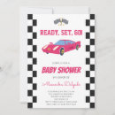 Search for racing baby shower invitations Pink