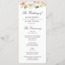 Search for pink floral wedding programs Modern