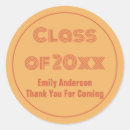 Search for orange graduation party stickers Class of 2025