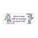 Search for floral wreath return address labels Purple