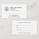 Search for spa appointment cards White