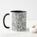 Search for black and white pattern mugs Drawing