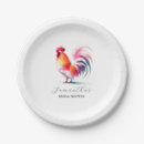 Search for rooster plates Watercolor