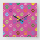 Search for dog paw prints clocks Pink