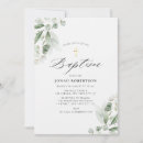 Search for greenery gold cross christening invitations Eucalyptus
