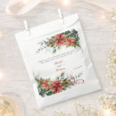 Search for christmas wedding favour bags Poinsettia
