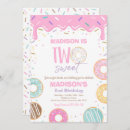 Search for two sweet doughnut birthday invitations Doughnut grow up