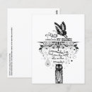 Search for silence postcards Owl