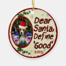 Search for beagle christmas tree decorations Santa