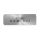 Search for metalic return address labels Masculine