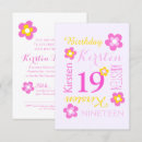 Search for 19th birthday invitations Flowers