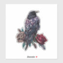 Search for black raven stickers Red