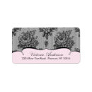 Search for pink lace return address labels White