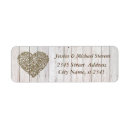 Search for wood heart return address labels Elegant