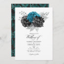 Search for teal black silver invitations Floral