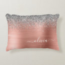 Search for pink silver metallic cushions Girly