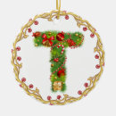 Search for letter t christmas tree decorations Initial