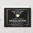 Search for gold graduation invitations Black and gold