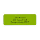 Search for green apple return address labels Simple