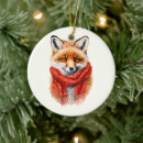 Search for red fox christmas tree decorations Woodland