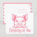 Search for cute pig postcards Thinking of you