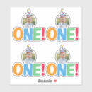 Search for first 1st birthday party stickers Boy