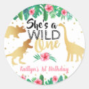 Search for dinosaur 1st birthday stickers Jungle