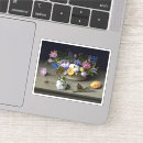 Search for golden flowers stickers Butterfly