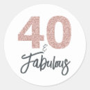 Search for 40 at fabulous stickers 40th