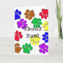 Search for pet thank you cards Pawprints