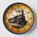 Search for vintage steam engine clocks Railroad
