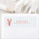 Search for lobster return address labels Watercolor