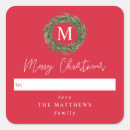 Search for red monogram stickers Greenery