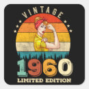 Search for vintage 1960 stickers Birthday