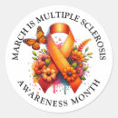 Search for multiple sclerosis awareness stickers Orange