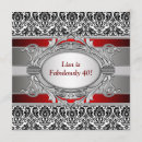 Search for fabulous 40th birthday invitations Red