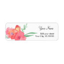 Search for red and yellow return address labels Watercolor