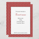 Search for red and white polka dots invitations Girly