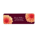 Search for dahlia return address labels Burgundy